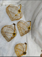 Decorative Gold Metal Wire Hamper Basket.