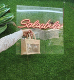 Jute Window Hamper Bag
