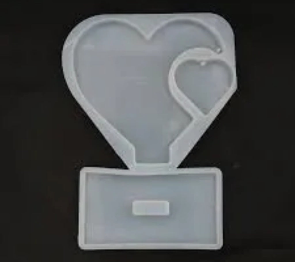 2 In 1 Heart Side Hanging Shaped Photo Frame Mould