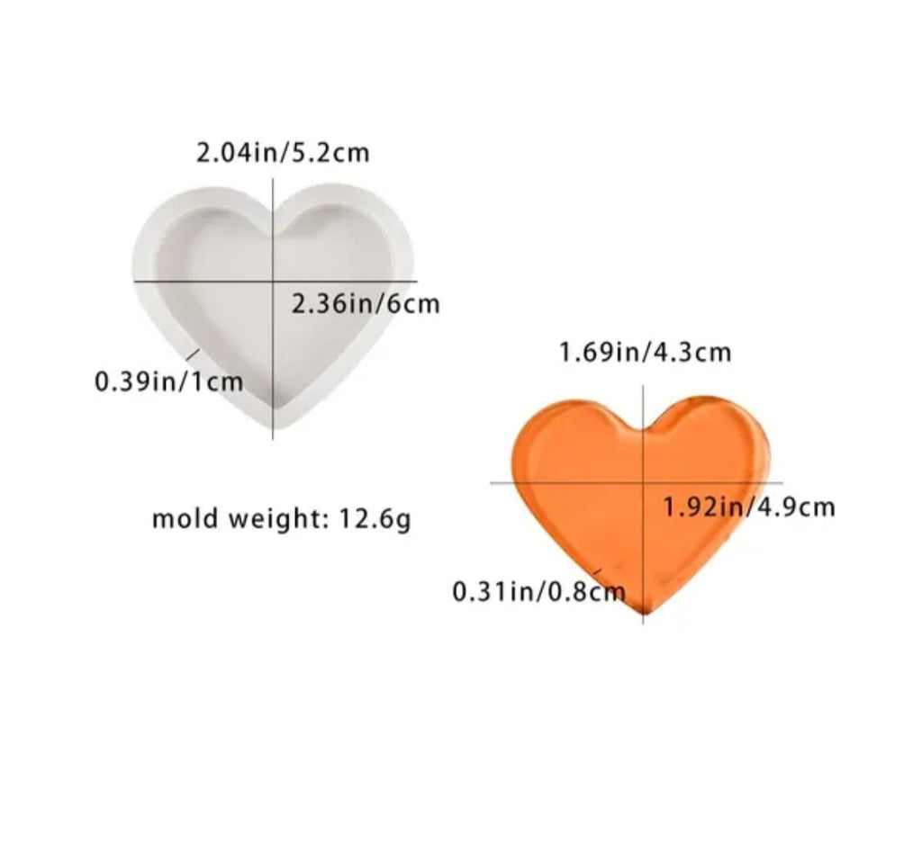 2 Inch Heart Shape Keychain & Pendant Mould