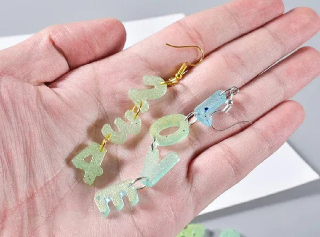Small Abcd Alphabet & Num. 2 Hole Keychain Mould