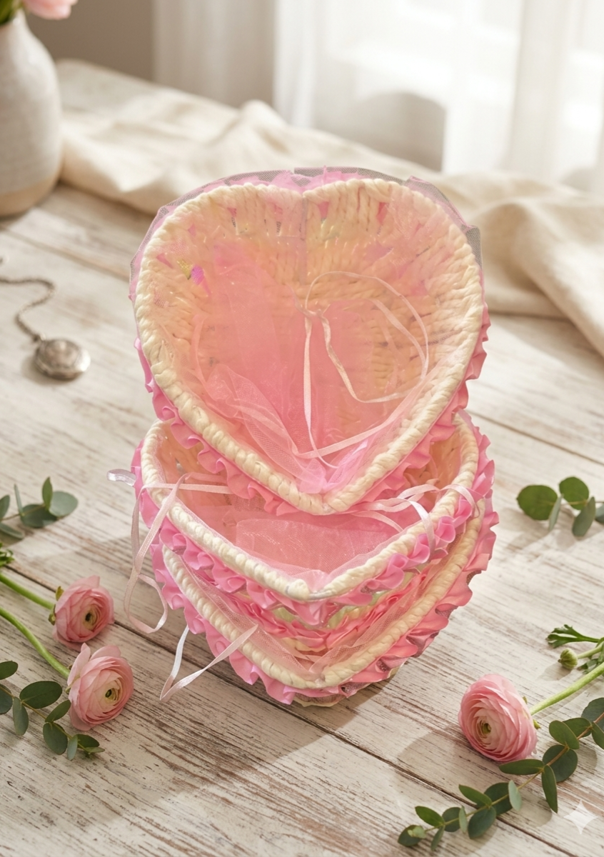 Heart Net basket for Return gifting