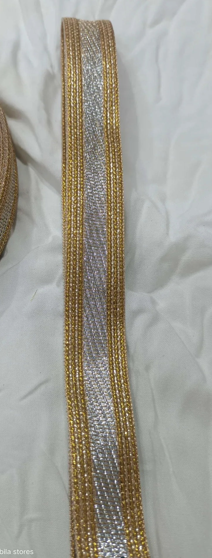 Gold silver shade jari lace