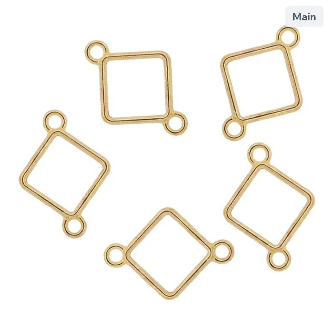 5 In 1 Gold Diamond Rakhi Base Bezel Set