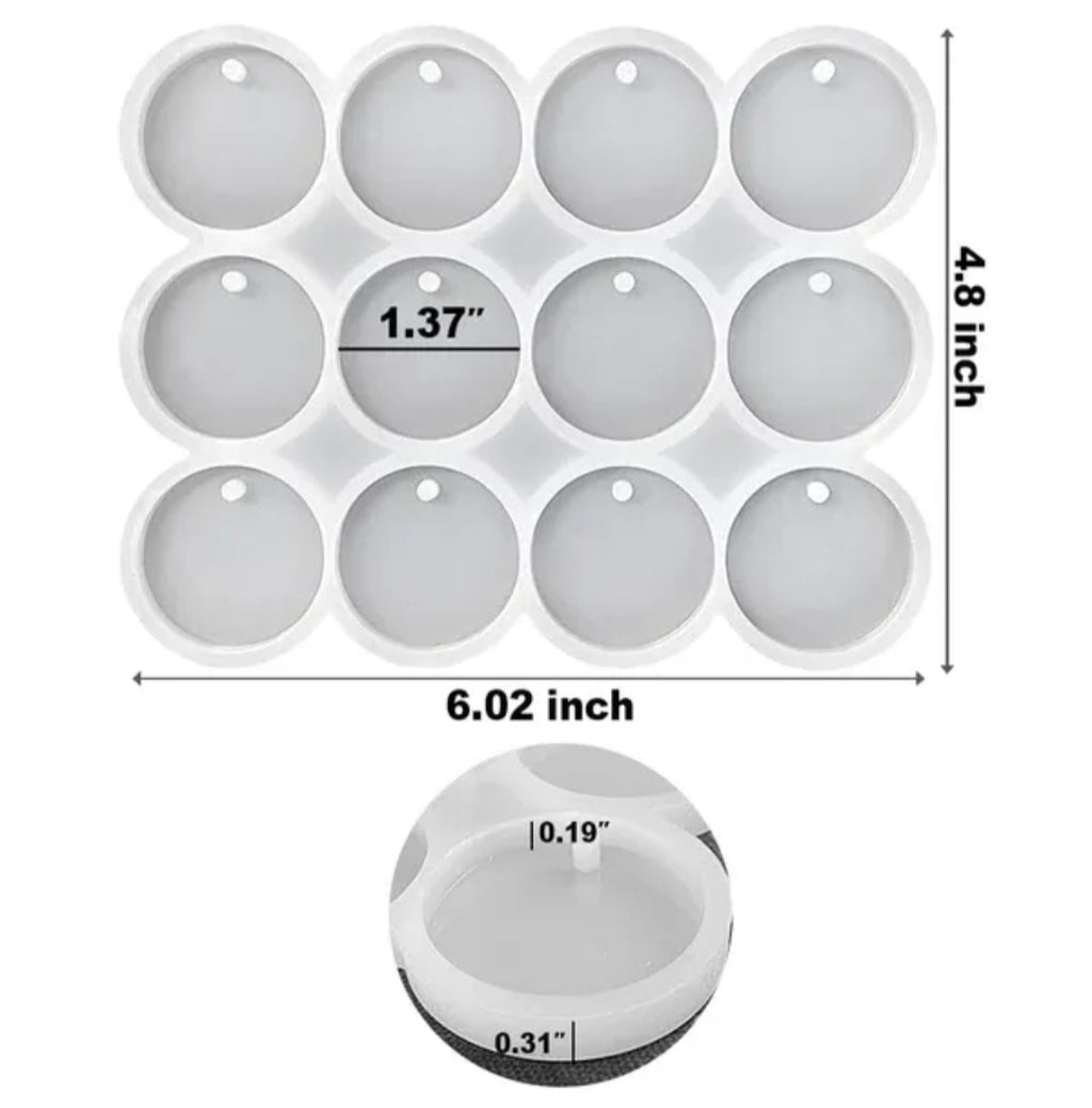 12 cavity keychain & pendant mould