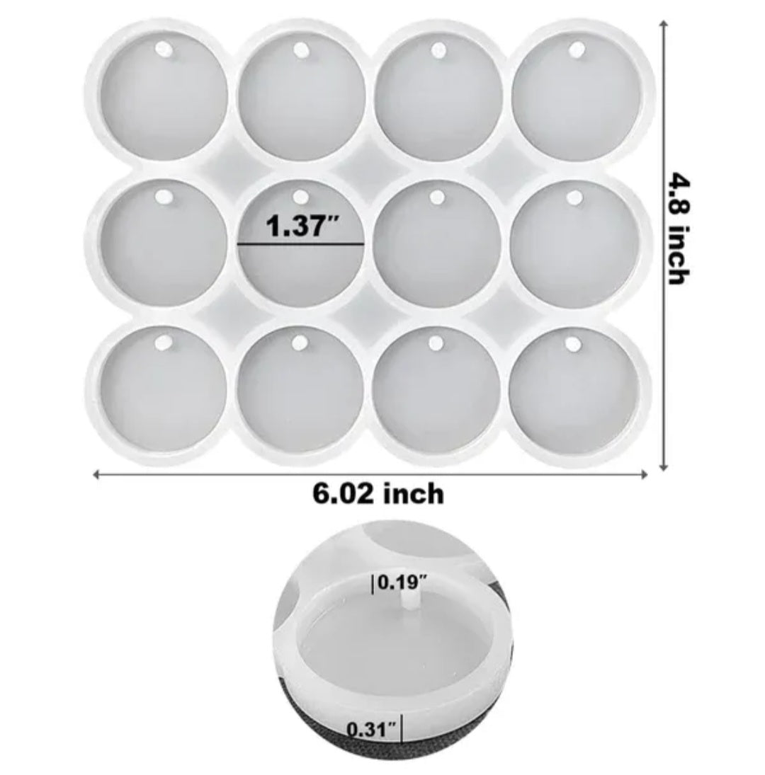 12 cavity keychain & pendant mould