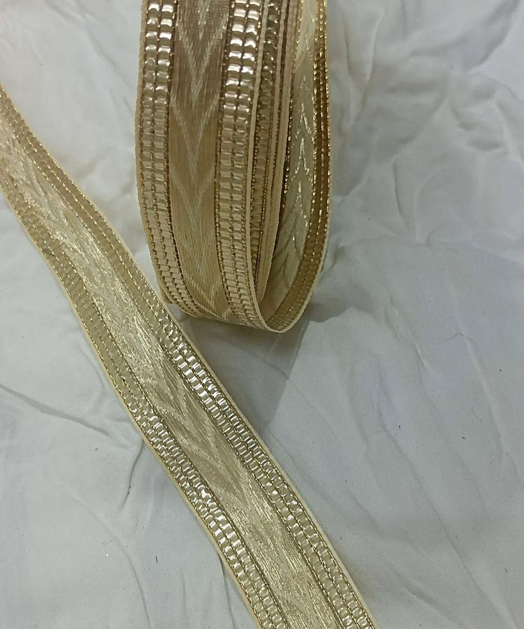 V shape golden designer lace