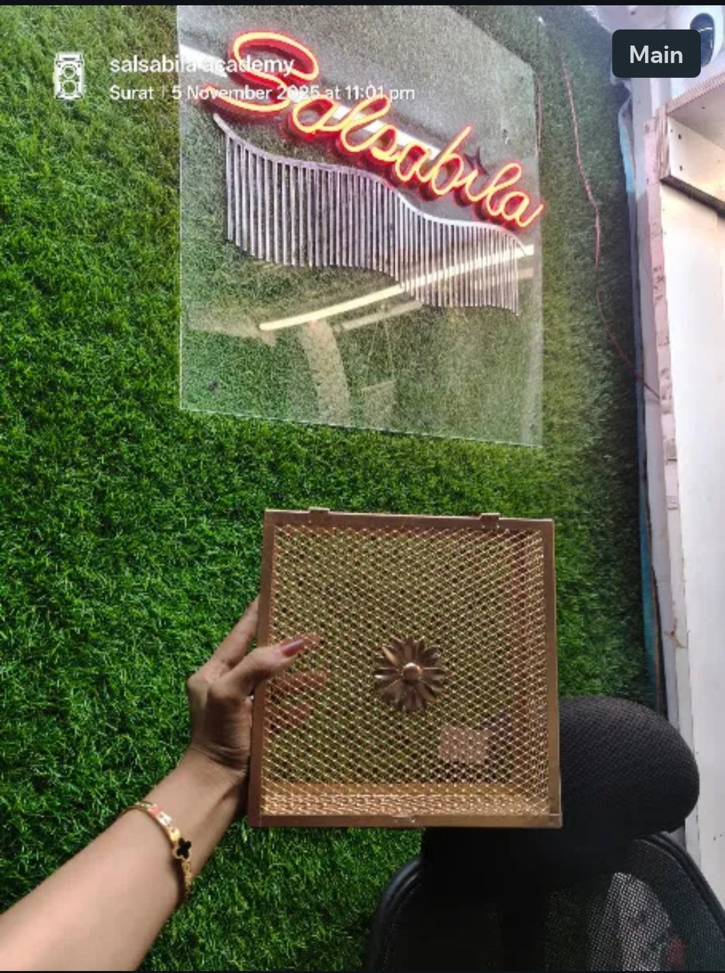 Golden Oxidised Dry Fruit Box | Gift Box