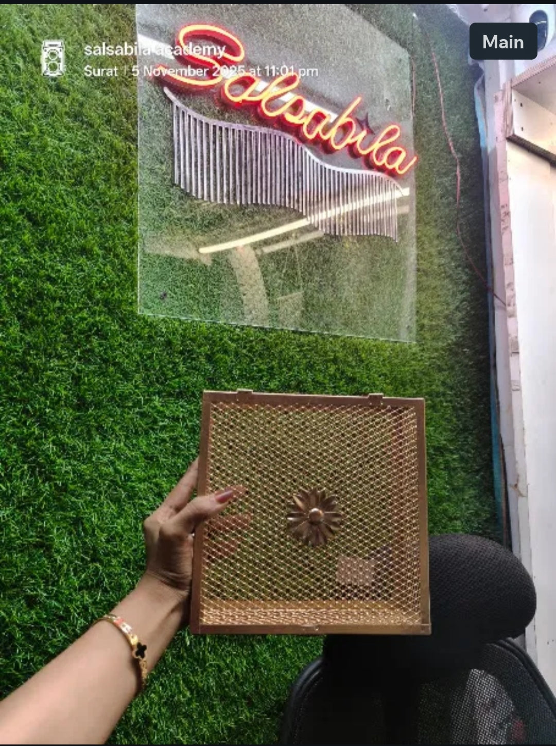 Golden Oxidised Dry Fruit Box | Gift Box