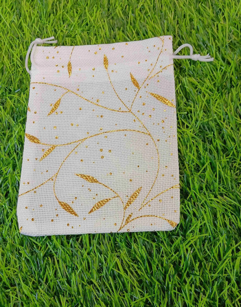 Return Gift Potli - Golden Stiching