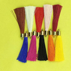 Medium Multi Color With Gold Cap Tassel