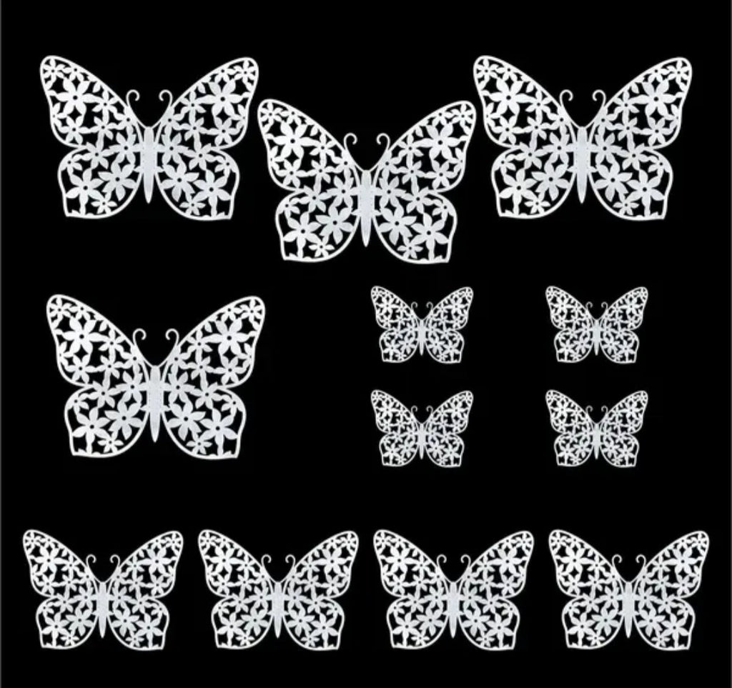 3D Metallic Butterflies Decoration D06
