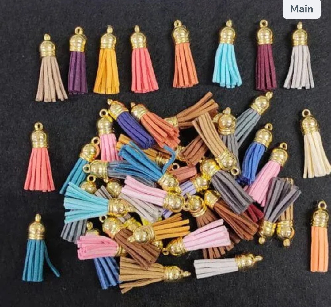 Mix Colour Tassels (Small - 38mm - Gold Cap