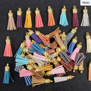 Mix Colour Tassels (Small - 38mm - Gold Cap