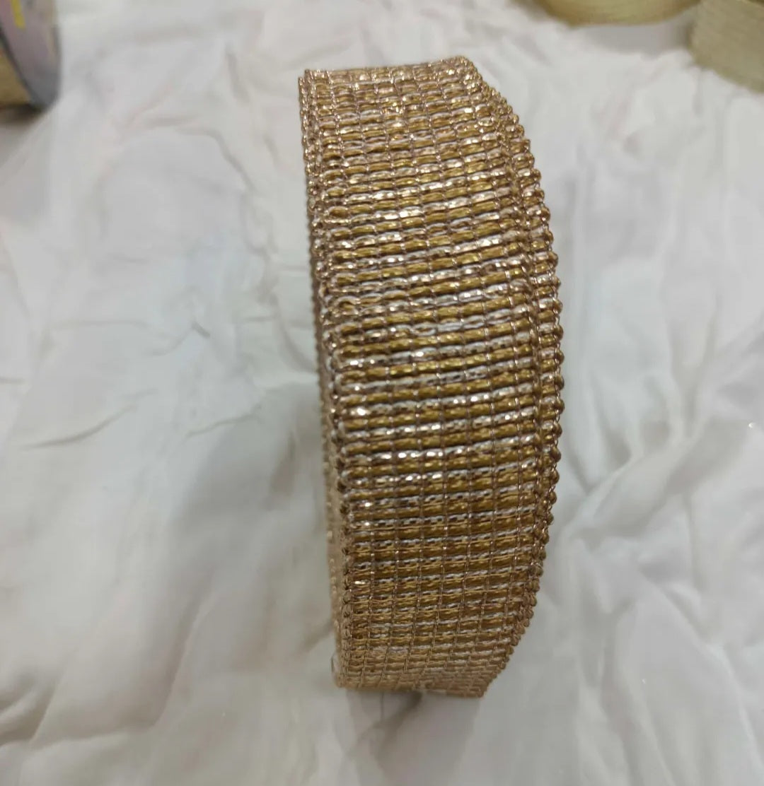Glitter golden lace