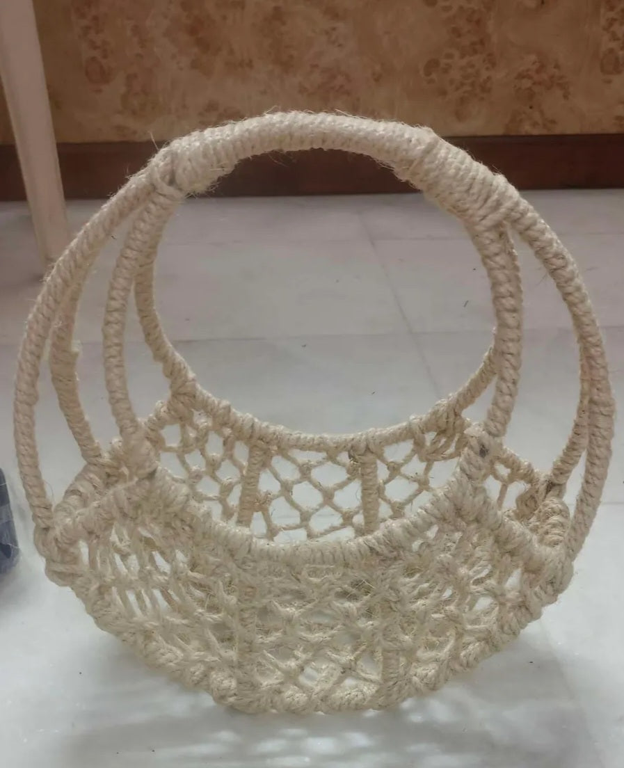 metal jute basket for hamper