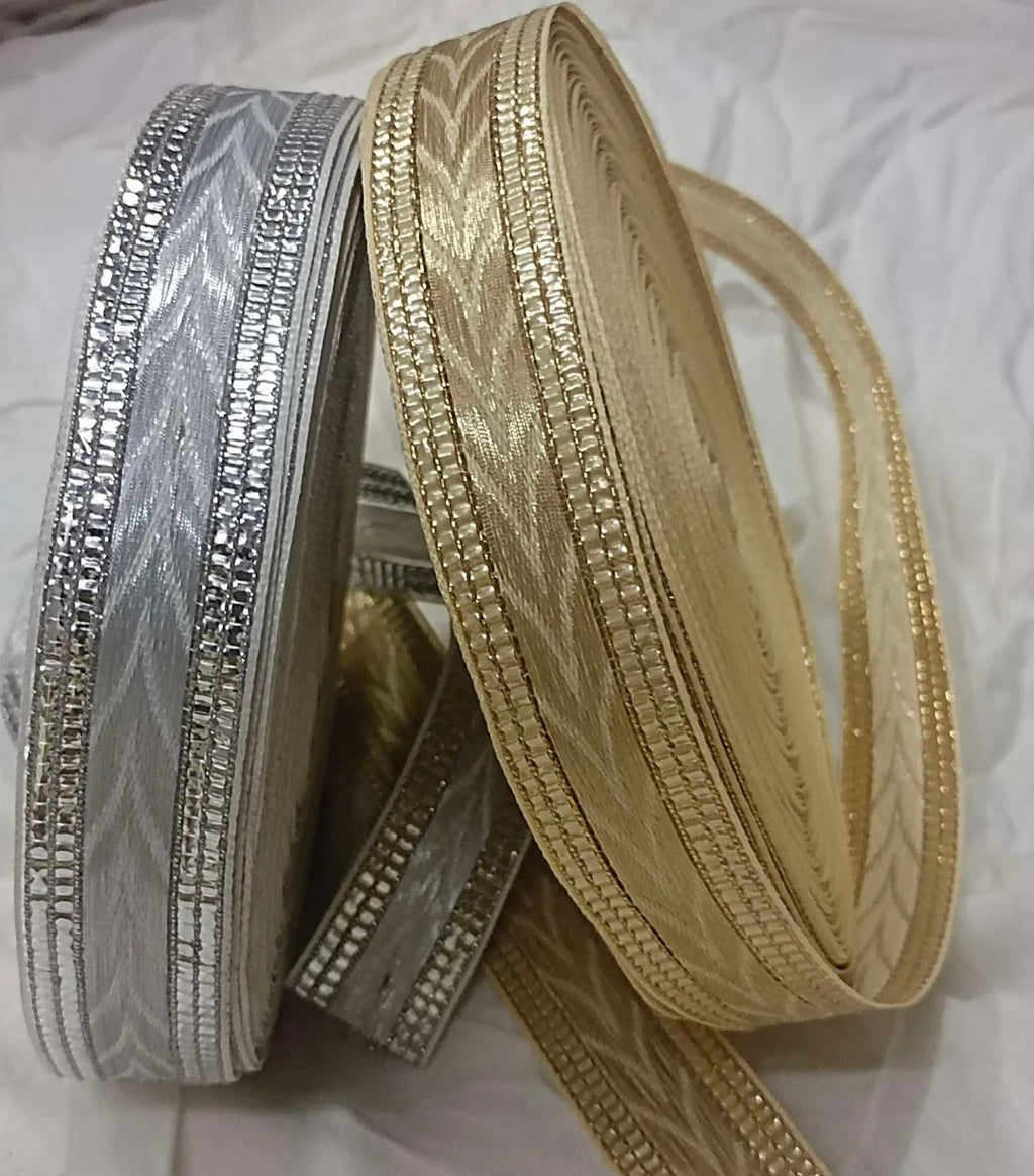V shape golden designer lace