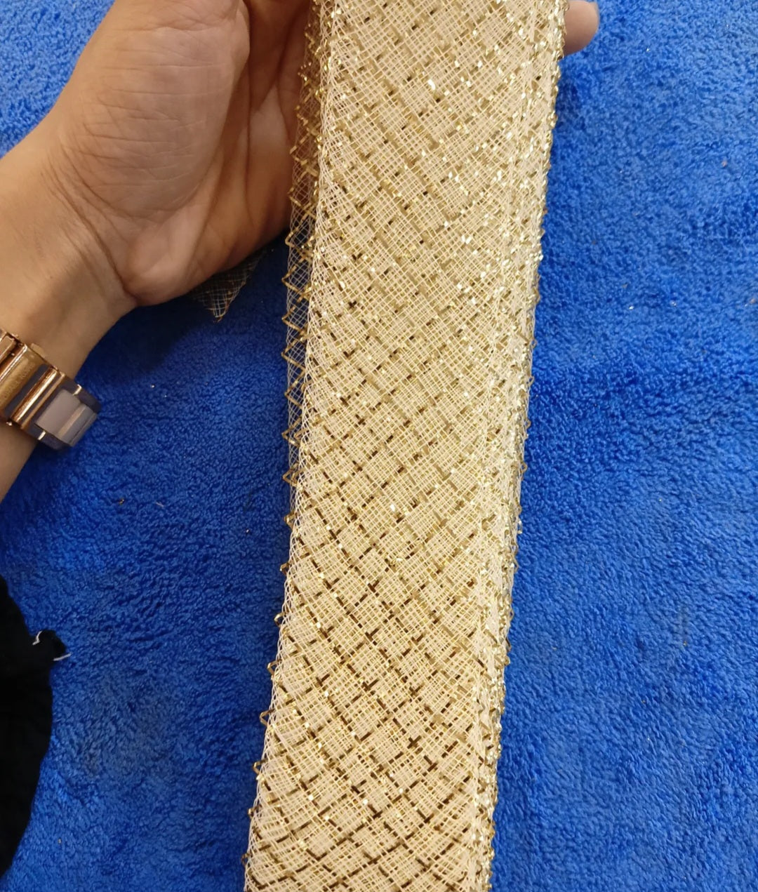 Golden & Silver glitter lace