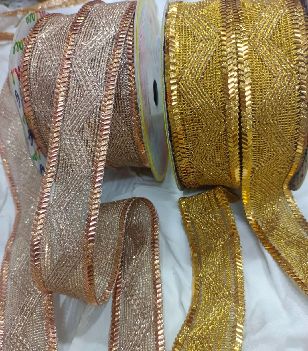 Glitter ribbon cross V