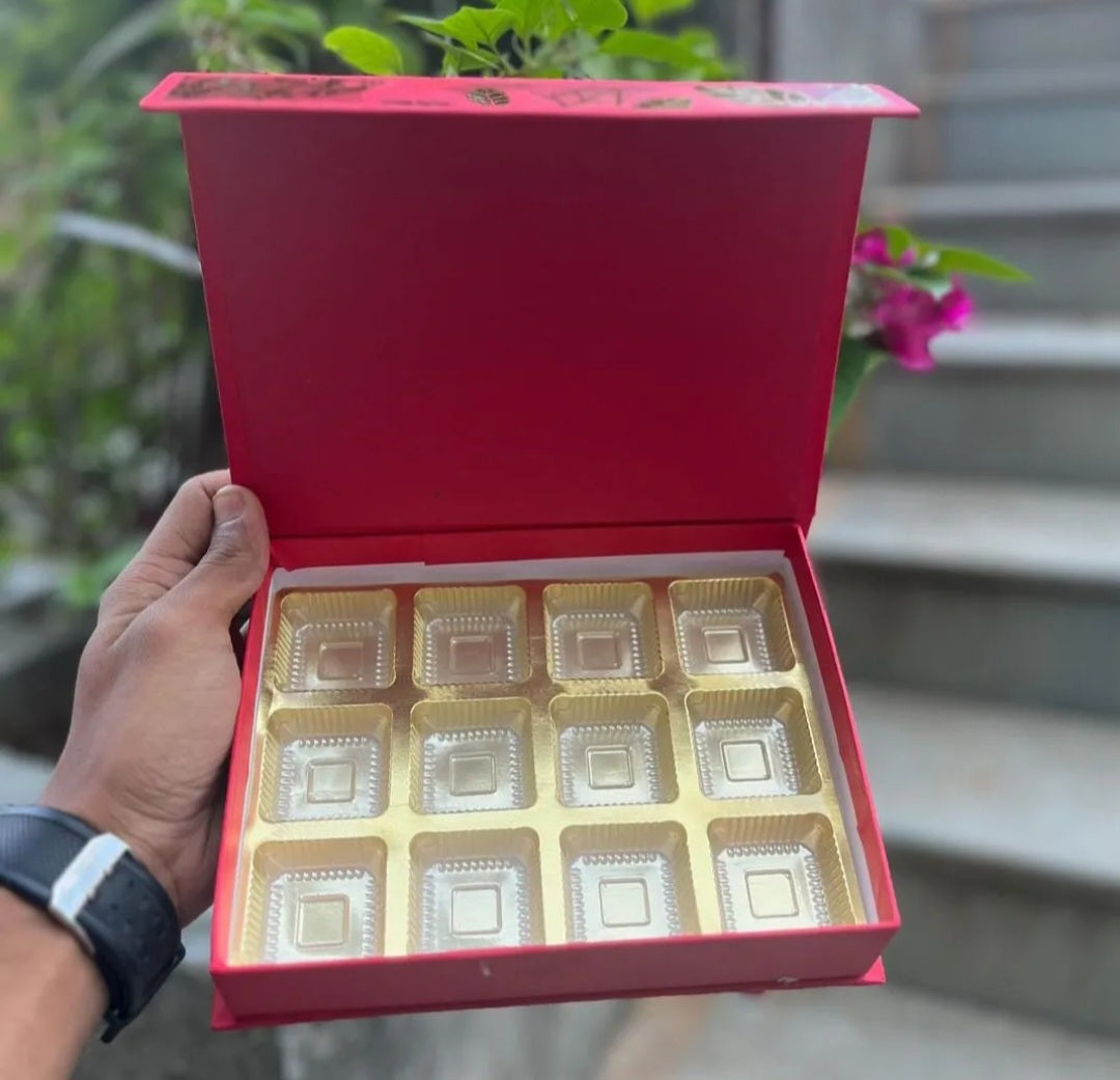 9 Cavity Premium Chocolate and Gourmet Treat Box | 7 * 9 inches