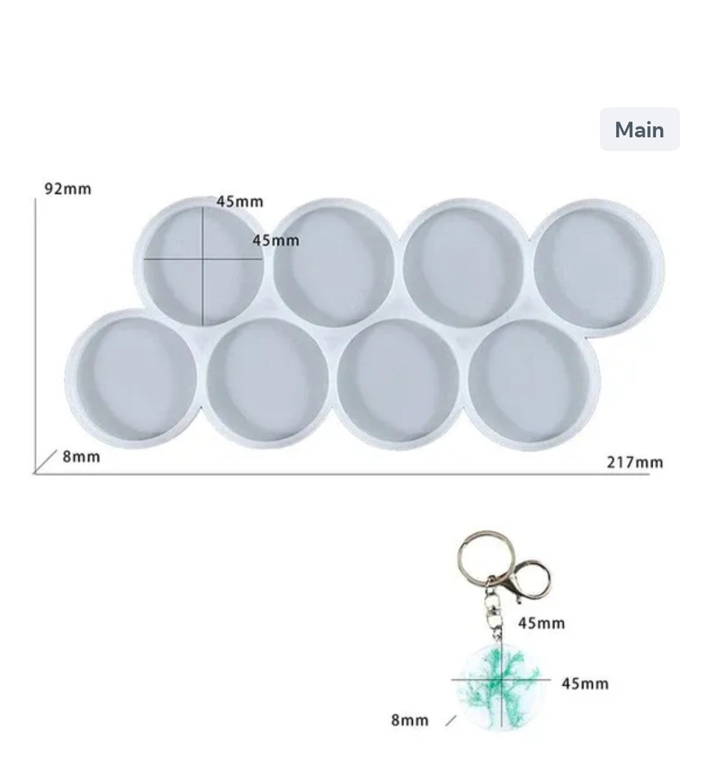 8 Cavity 45mm Round Mould