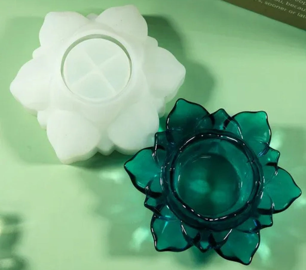 Lotus Shape Tea Light Candle Holder Mould