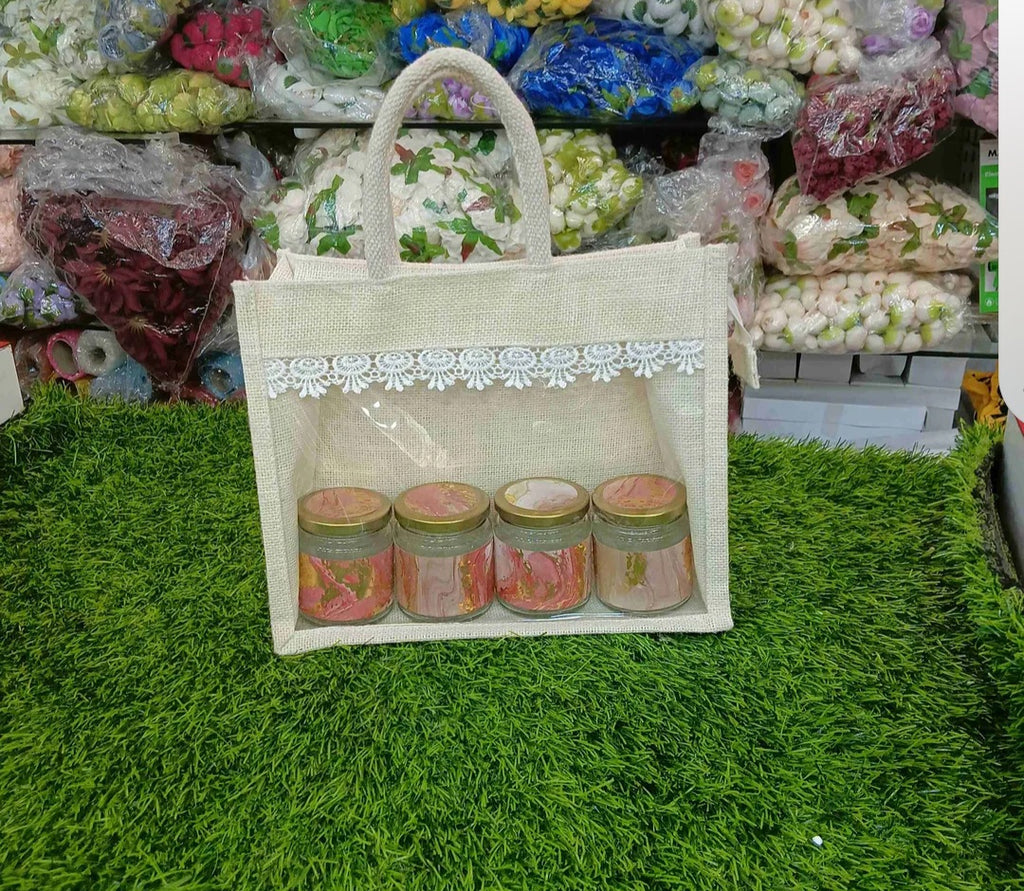 Jute Window Hamper Bag