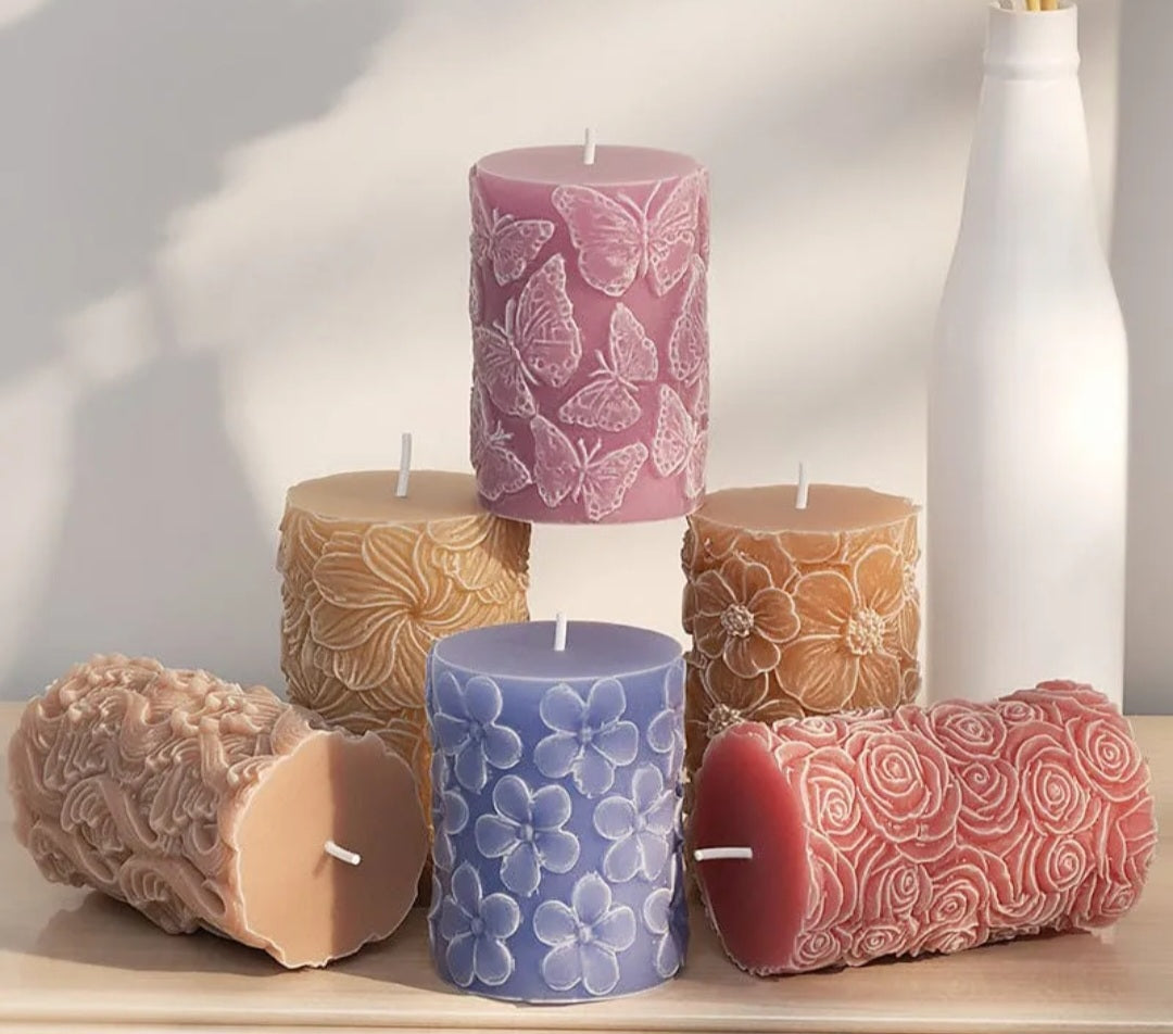 3D Plum Blossom Flower Candle mould