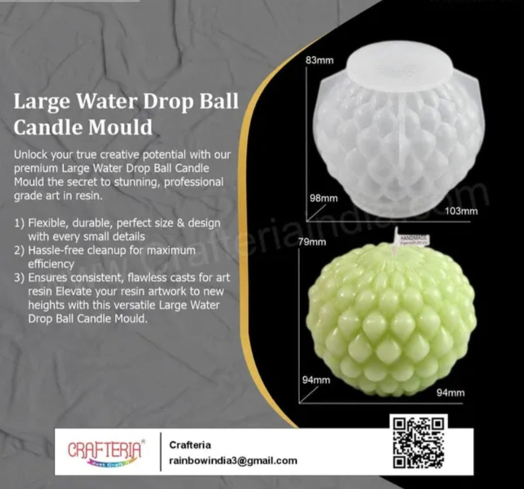 Large Water Drop Ball Candle Mould
