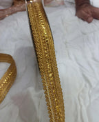 Glitter jari knot design lace