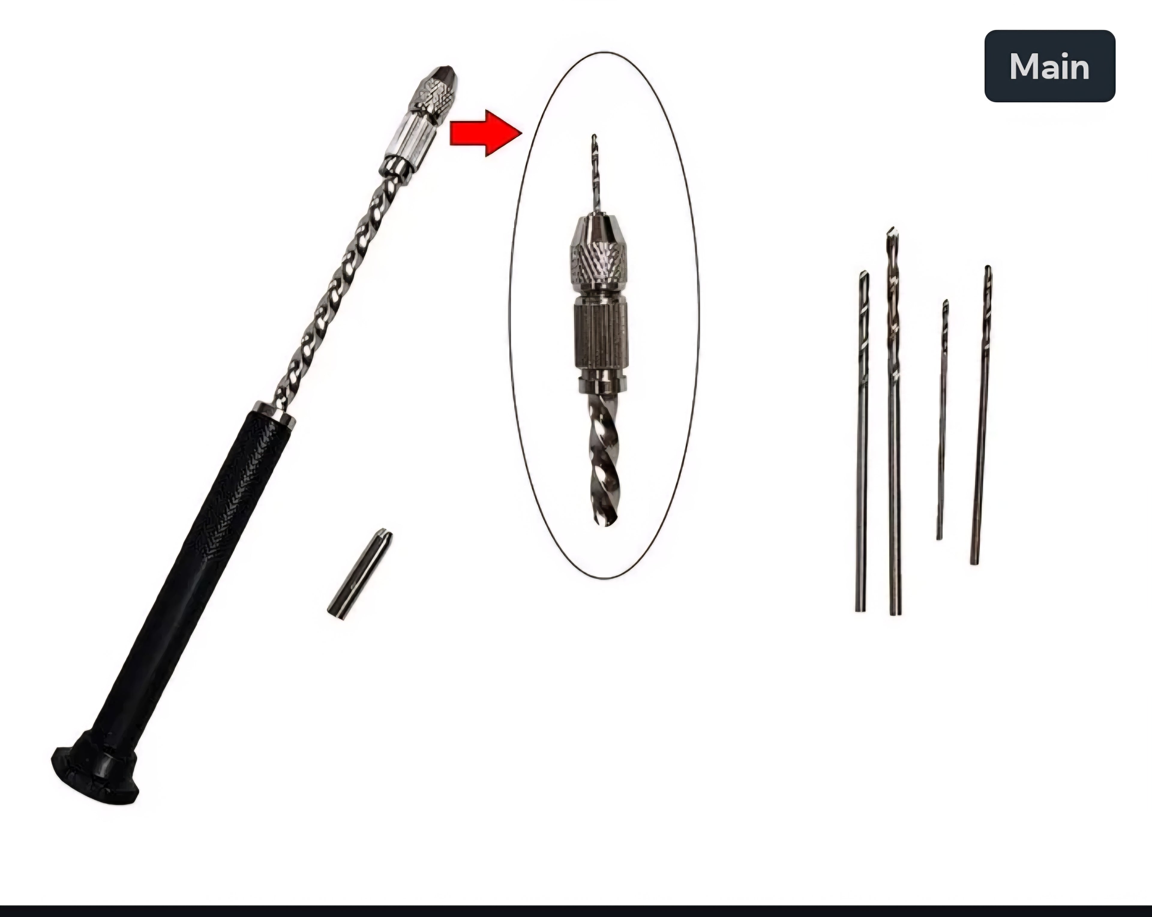 Hand Drill Machine With 4 Drill Bit