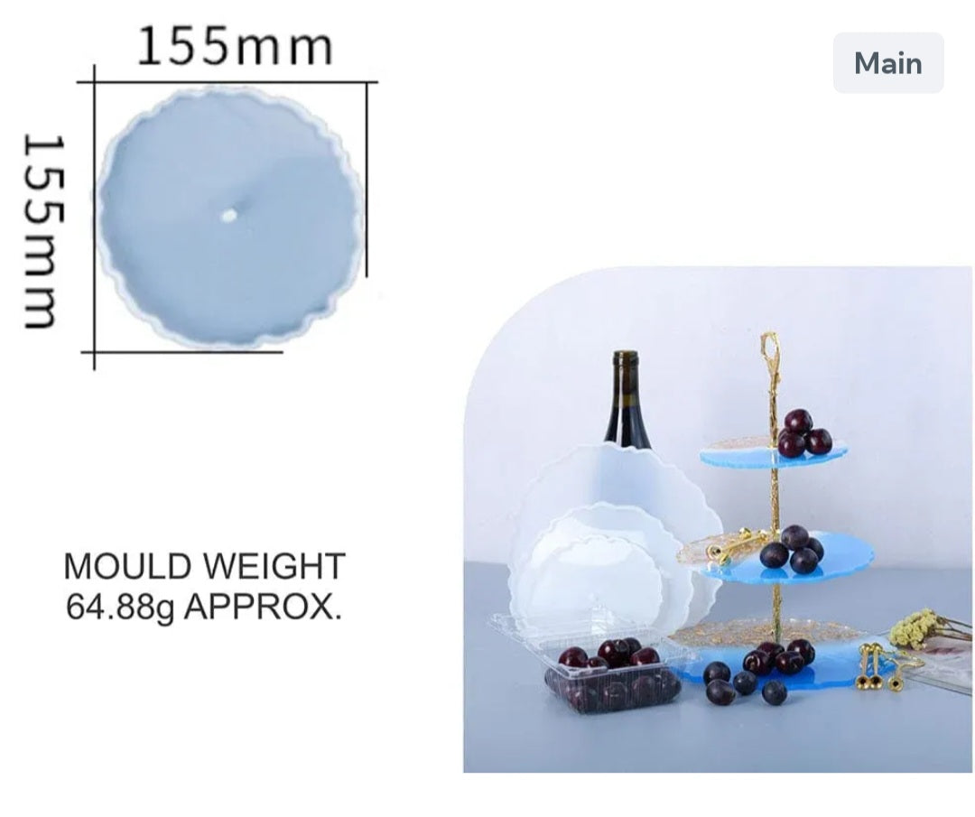Round Agate Clock Dial & Cake Stand Mould