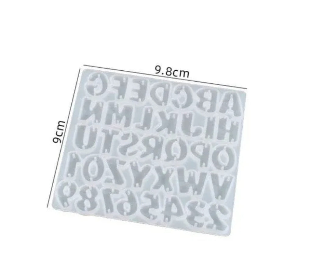 Small Abcd Alphabet & Num. 2 Hole Keychain Mould