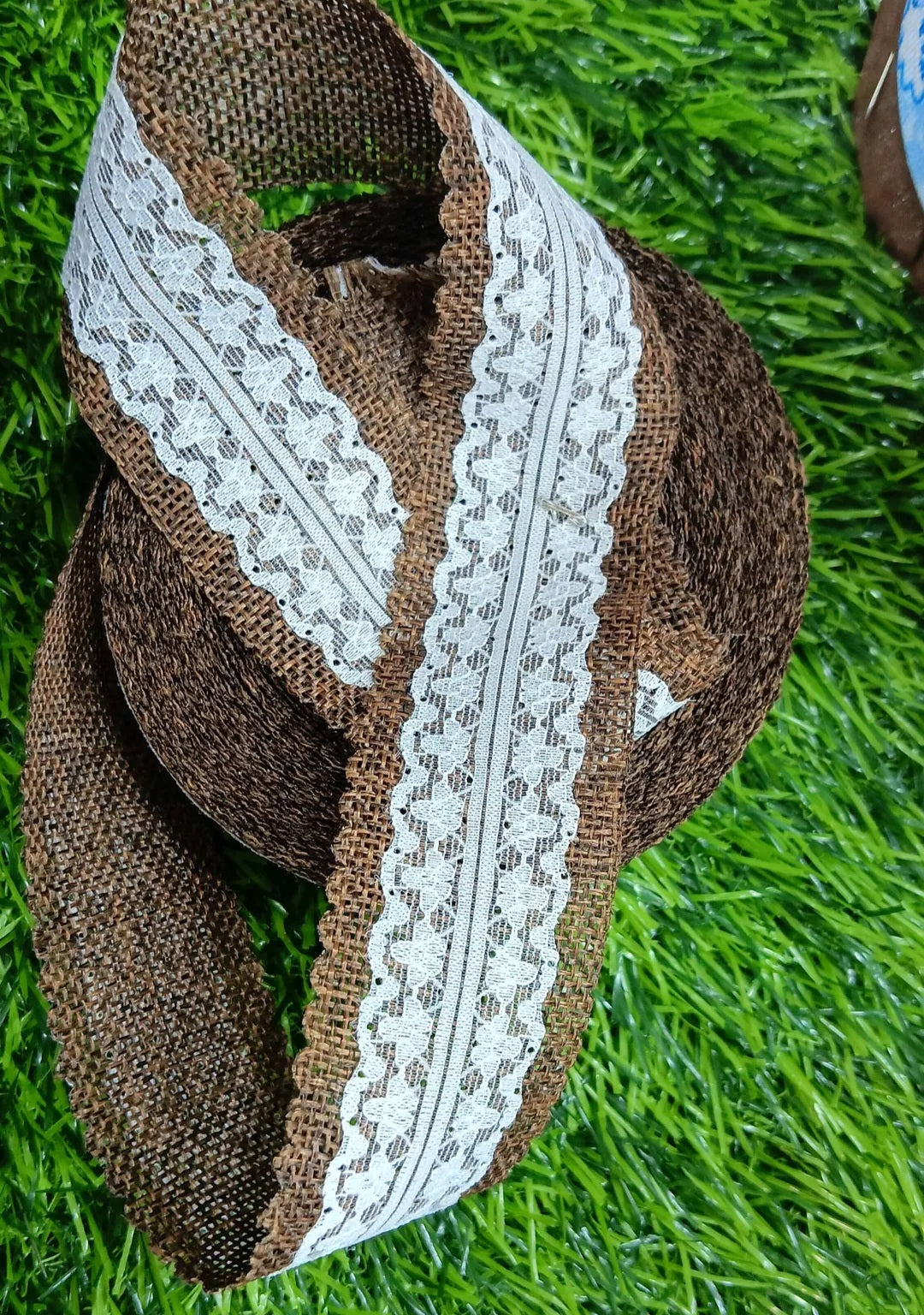 Jute Lace - white Strip