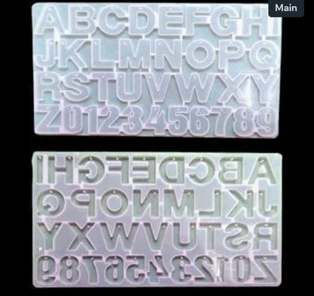 Back Pouring Alphabet With Hole Mould